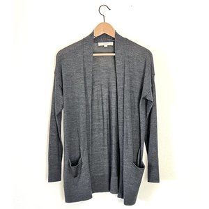 Comfy Charcoal Grey XS Cardigan Lightweight Knit Sweater - LOFT